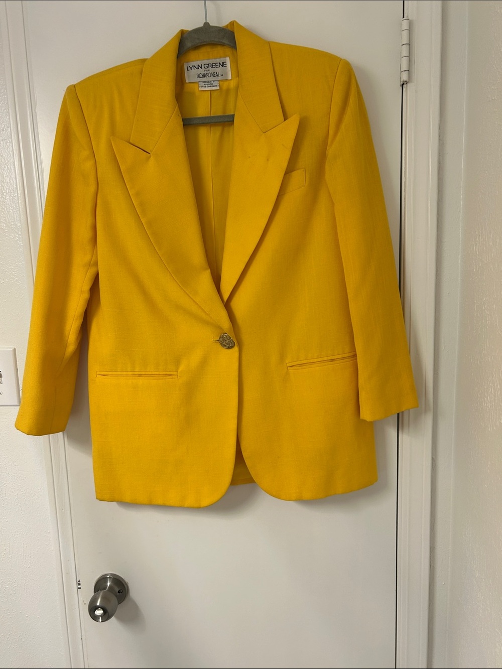 Vintage Women’s Yellow Lynn Green Blazer